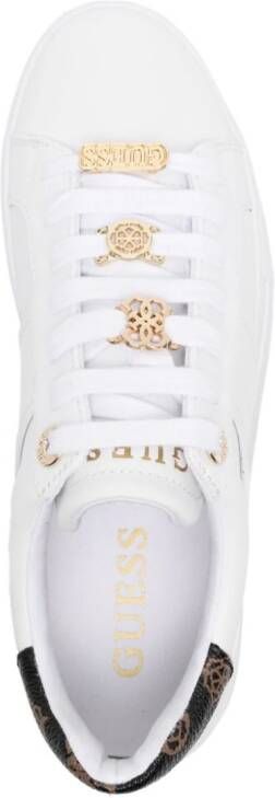 GUESS USA Giella sneakers met logo amulet Wit