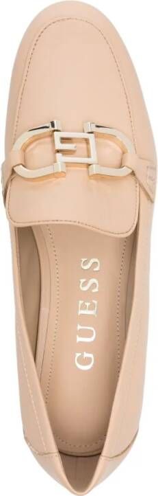 GUESS USA Leren loafers Beige