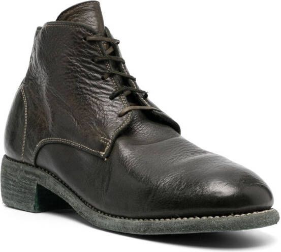 Guidi 793x veterlaarzen met textuur Groen