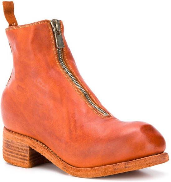 Guidi Laarzen met ritsdetail Oranje