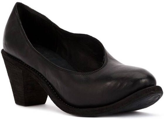 Guidi pumps met chunky hak Zwart