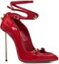 HARDOT 120mm glanzende pumps met speld Rood - Thumbnail 2