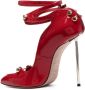 HARDOT 120mm glanzende pumps met speld Rood - Thumbnail 3