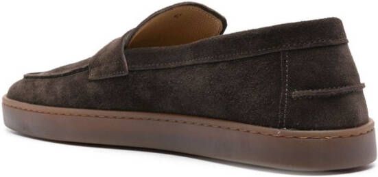 Henderson Baracco Suède loafers met ronde neus Bruin