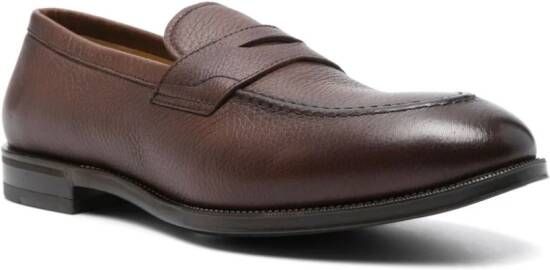 Henderson Baracco Leren loafers Bruin