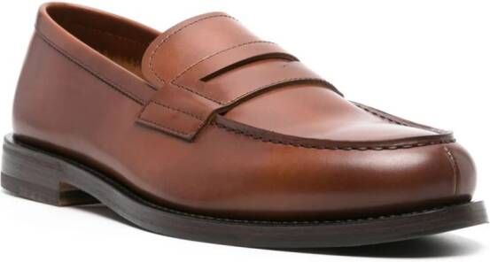 Henderson Baracco Leren loafers Bruin