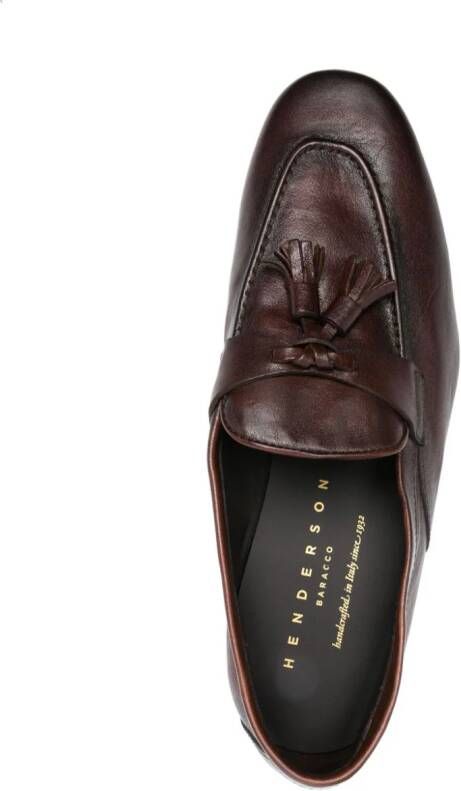 Henderson Baracco Leren loafers met kwastje Bruin