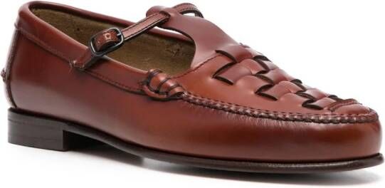 Hereu Ferriol T-Bar leren loafers Bruin