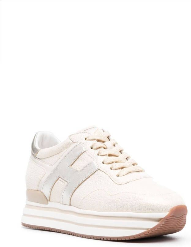 Hogan Leren sneakers Beige