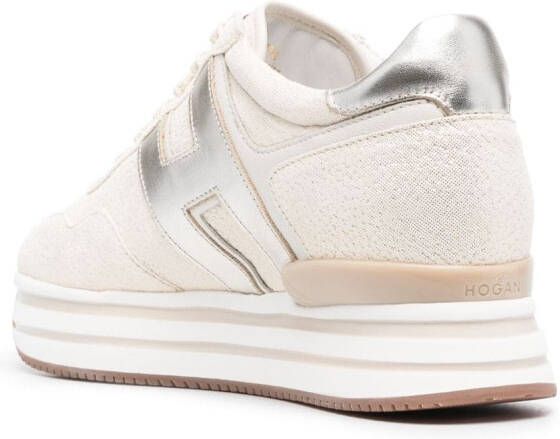 Hogan Leren sneakers Beige