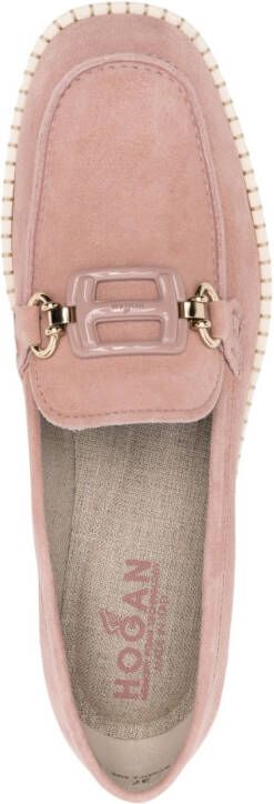 Hogan H642 suède loafers Roze