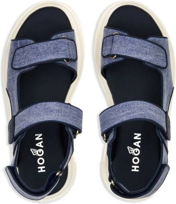 Hogan Denim sandalen Blauw