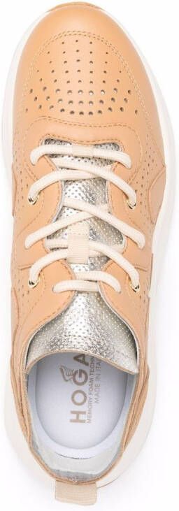 Hogan Geperforeerde sneakers Beige