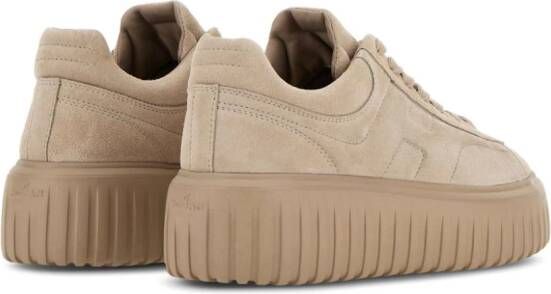 Hogan H-Stripes sneakers met plateauzool Beige