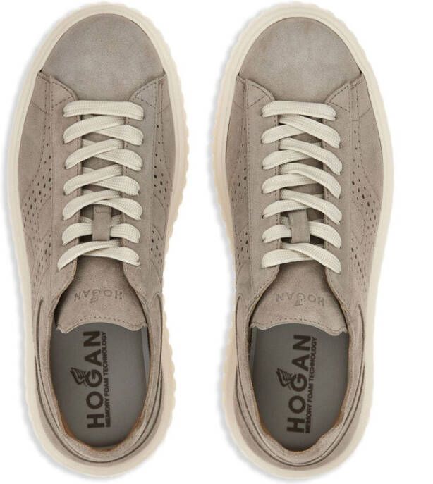 Hogan H-Stripes suède sneakers Beige