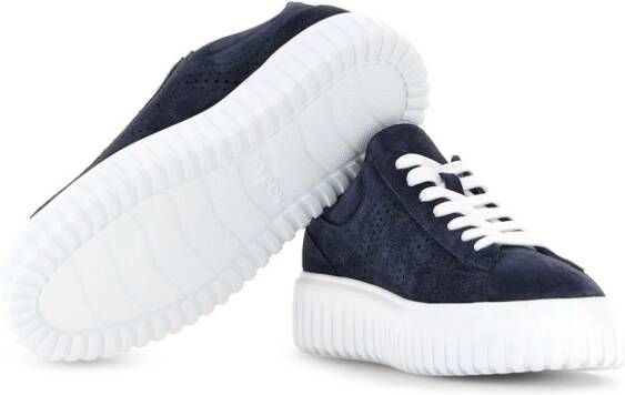 Hogan H-Stripes suède sneakers Blauw