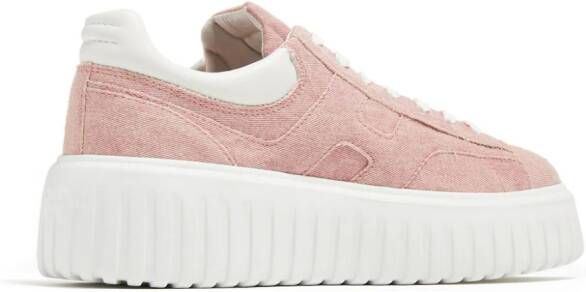 Hogan H-Stripes suède sneakers Roze