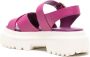 Hogan H644 55 mm leren sandalen met chunky zool Roze - Thumbnail 3