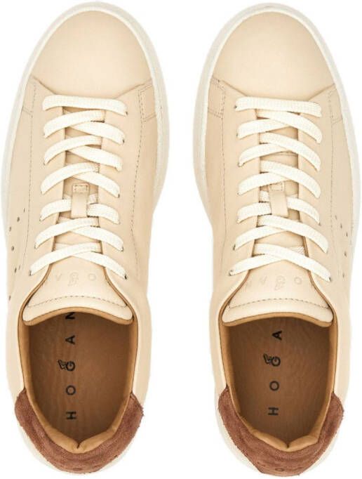 Hogan H672 leren sneakers Beige