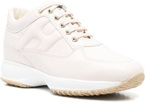 Hogan Interactive sneakers met veters Beige