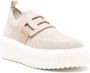 Hogan Gebreide sneakers met sleehak Beige - Thumbnail 2