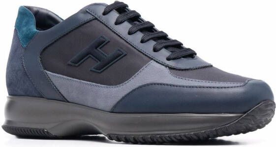 Hogan Leren sneakers heren Stof leerrubber leer 5 5 Blauw - Foto 2