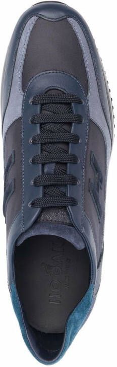 Hogan Leren sneakers heren Stof leerrubber leer 5 5 Blauw - Foto 4