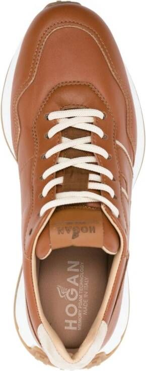 Hogan Leren sneakers Bruin