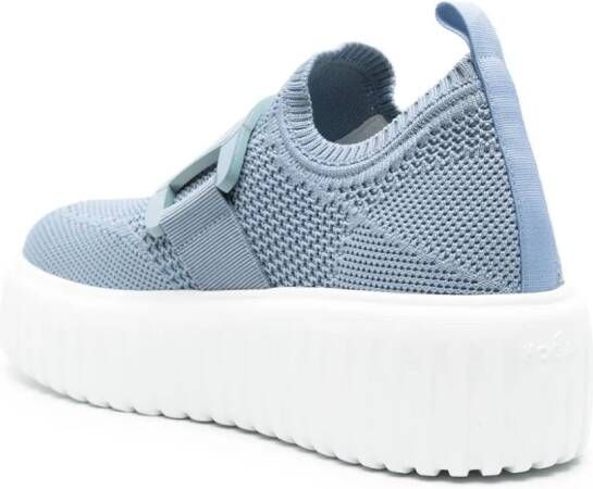 Hogan Soksneakers met logo-applicatie Blauw