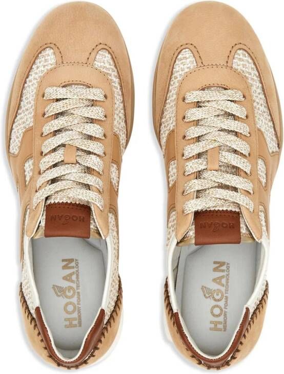 Hogan Olympia-Z nubuck leren sneakers Bruin