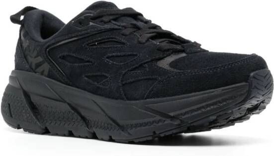 HOKA Clifton suède sneakers Zwart