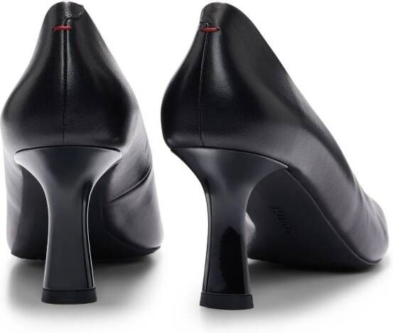 HUGO 70mm pointed-toe leather pumps Zwart