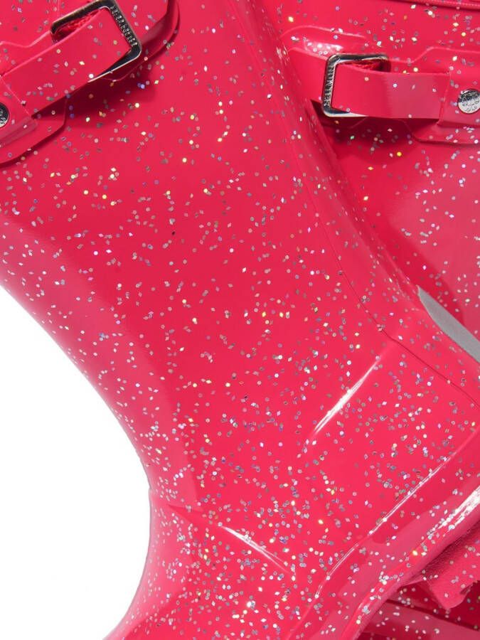 Hunter Kids Regenlaarzen met glitter Roze