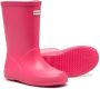 Hunter Kids Regenlaarzen met logopatch Roze - Thumbnail 2