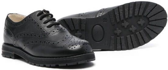 Il Gufo Brogues met veters Zwart