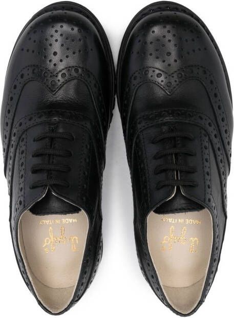 Il Gufo Brogues met veters Zwart