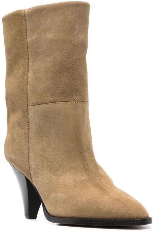 ISABEL MARANT Rouxa 70 mm suède laarzen Beige