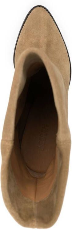 ISABEL MARANT Rouxa 70 mm suède laarzen Beige