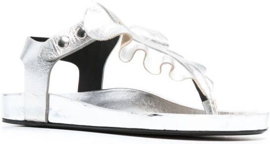 ISABEL MARANT Sandalen met ruches Zilver