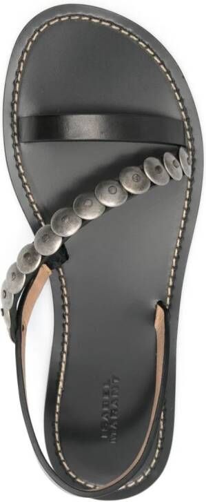 ISABEL MARANT Misee leren sandalen met studs Zwart