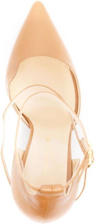 Jennifer Chamandi Enrico leren pumps Beige