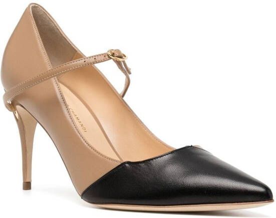 Jennifer Chamandi Pumps met colourblocking Bruin