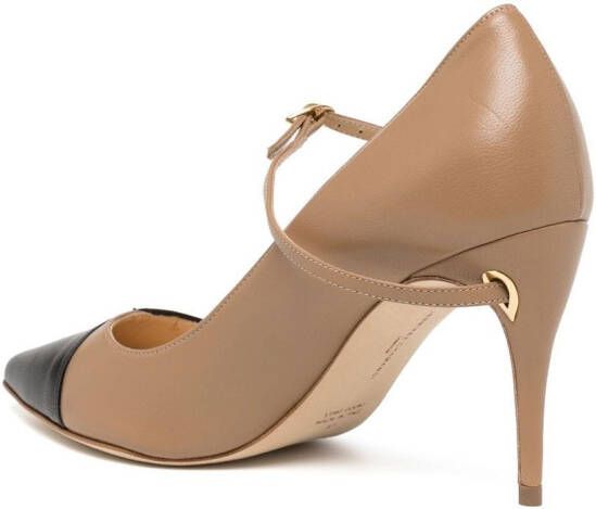 Jennifer Chamandi Pumps met colourblocking Bruin