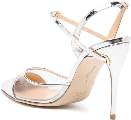 Jennifer Chamandi Vittorio pumps met metallic neus Zilver