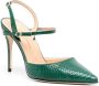 Jennifer Chamandi Vittorio pumps met slangenhuid-effect Groen - Thumbnail 2