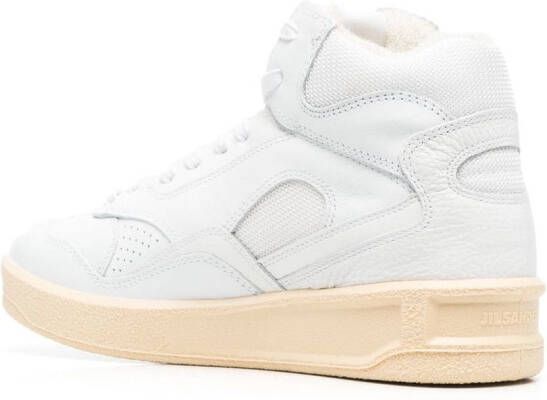 Jil Sander Basket leren sneakers Wit