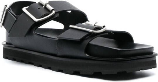 Jil Sander Sandalen met gesp Zwart