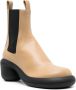 Jil Sander Chelsea leren laarzen Beige - Thumbnail 2