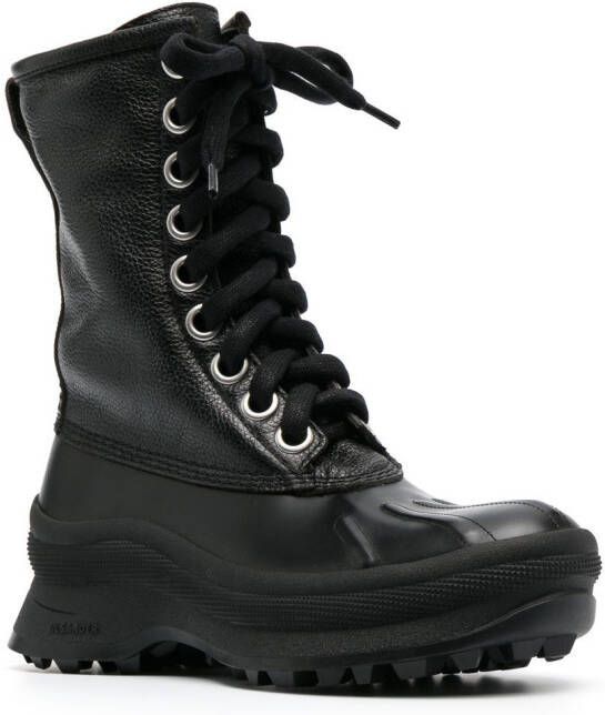 Jil Sander Combat boots met veters Zwart