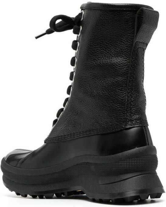 Jil Sander Combat boots met veters Zwart